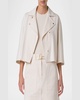 Cotton-Wool Denim Moto Jacket