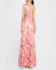 One-Shoulder Metallic Jacquard Gown