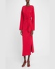Vanina Tie-Waist Organic Cotton Midi Dress