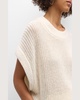 Oliva Dolman-Sleeve Knit Linen Vest