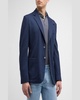 Men's Pique Knit Two-Button Blazer