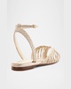 Agatha Braided Metallic Leather Flat Sandals