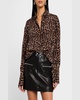 Bridget Leopard Georgette Blouse