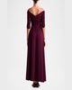 Char Off-Shoulder Ruched Long Dress