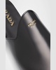 Men's Analog Leather Slippers