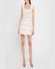 Maia Square-Neck Floral Lace Mini Dress