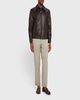 Men's Leather Bomber Jacket