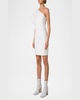 One-Shoulder Structured-Sleeve Mini Dress