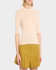 Fisher Pleated Button-Front Top