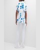 Neoprene Slit-Cuff Flare Pants