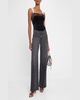 Tuli Velvet Bow Crop Top