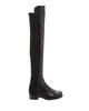 50/50 Leather Over-the-Knee Boot, Black
