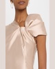 Twisted Shoulder Mikado Mermaid Gown