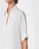 Short-Sleeve High-Low Button-Down Blouse