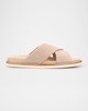 Men's Criss-Cross Suede Slide Sandals