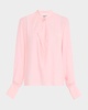 Cutout Silk Double Georgette Blouse