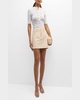Fisher Pleated Button-Front Top