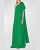 Sam Bow One-Shoulder Gown