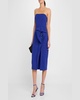 Strapless Bead-Embellished Midi Sheath Dress