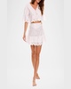 Azure Nixi Eyelet Mini Skirt 