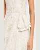 One-Shoulder Metallic Jacquard Column Gown