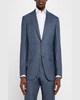 Men's Wool-Silk Plaid Suit