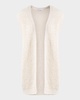 Summer Tweed Knit Open Long Vest