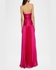 Ludlow Strapless Pleated Satin Gown