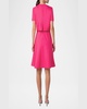 Layered Short-Sleeve Silk Dress