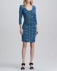 Square-Neck Stretch Mikado Midi Dress