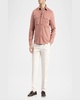 Men's Waxy Textured Overshirt