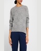 Textured Check Cashmere-Silk Sweater