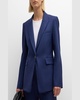 Single-Button Seasonless Wool Blazer