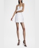 Strapless Floral Ruffle Mini Dress