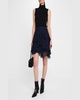 Asymmetric Tiered Silk Ruffle Mini Skirt