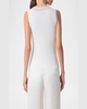 Structured Double-Layer Cotton Blend Knit Top