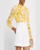 Floral Silk Slim Button-Down Shirt