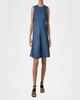 Indian Silk Ottoman Sleeveless A-Line Dress