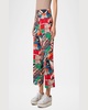 Chieko Denim Sea Clipper Print Cropped Pants