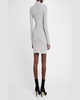 Merino Wool Blend Mock-Neck Midi Dress
