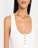 Alessia Ribbed Button Tank Top 