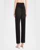 Crystal Cutout Slit Straight Leg Jeans