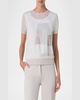 Trapeze Rayonnant Intarsia Layered Short-Sleeve Sweater