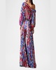 Multi Floral-Print Wide-Leg Palazzo Pants