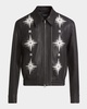 Men's Starburst Leather Blouson Jacket