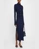 Claudia Midi Ruched Button Down Dress