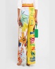La Charrasca Wide-Leg Silk Pants
