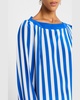 Striped Silk Long-Sleeve Blouse