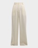 Alfie Pinstripe Wide-Leg Pants