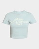 Amiri Hollywood Cafe Crop Baby T-Shirt